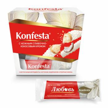 Конфеты KONFESTA со сливочно-кокосовым кремом, вафельные, 150 г - Премиум Сервис