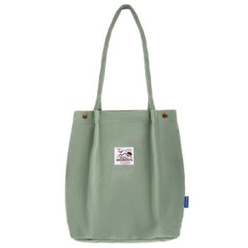 Сумка-шоппер BRAUBERG MOMENTS, вельвет, 35х30 см, мятный, 271908 - Премиум Сервис