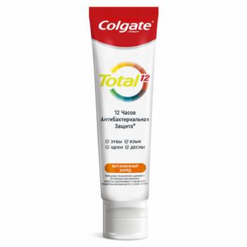 Зубная паста 100мл COLGATE "Total", витамин С, с фторидом, ш/к 32833, 6920354832833 - Премиум Сервис