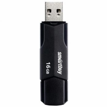 Флеш-диск 16GB SMARTBUY Clue USB 2.0, черный, SB16GBCLU-K - Премиум Сервис
