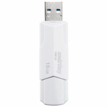 Флеш-диск 16GB SMARTBUY Clue USB 2.0, белый, SB16GBCLU-W - Премиум Сервис