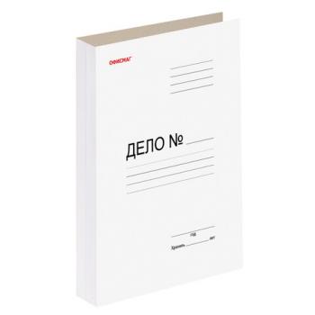 Скоросшиватель картонный мелованный ОФИСМАГ, гарантированная плотность 320 г/м2, белый, до 200 листов, 127820 - Премиум Сервис