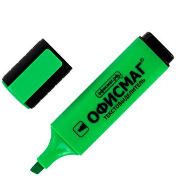 Текстовыделитель ОФИСМАГ, ЗЕЛЕНЫЙ, линия 1-5 мм, 151204 - Премиум Сервис