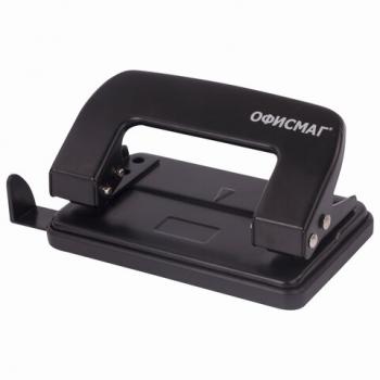 Дырокол металлический ОФИСМАГ, до 10 листов, черный, 229692 - Премиум Сервис