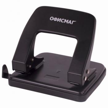 Дырокол металлический ОФИСМАГ, до 25 листов, черный, 229693 - Премиум Сервис