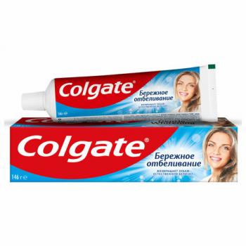Зубная паста 100мл COLGATE "Бережное отбеливание", с фторидом и кальцием, ш/к 88279, 7891024188279 - Премиум Сервис