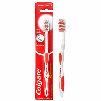 Зубная щетка COLGATE "Класика здоровья", средней жесткости, ш/к 00050, 8590232000050 - Премиум Сервис
