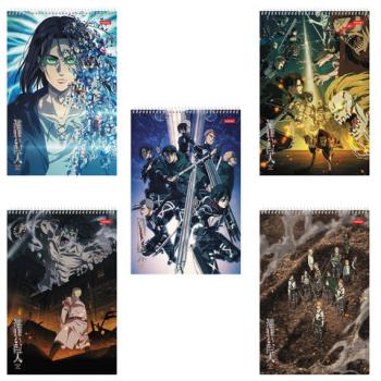 Альбом д/рис. А4 30л., спираль, обложка картон, HATBER, 205х300мм, Атака Титанов (микс), 30А4Всп - Премиум Сервис