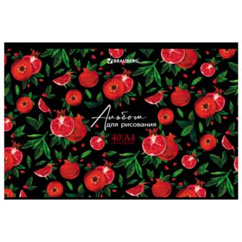 Альбом д/рис. А4 40л., скоба, глянцевый лак, BRAUBERG, 205х290мм, Гранаты, (2 вида), 106705 - Премиум Сервис