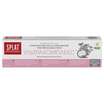 Зубная паста 100 мл SPLAT PROFESSIONAL "Ультракомплекс", уход/отбеливание чувствительных зубов, 112.14011.0101 - Премиум Сервис