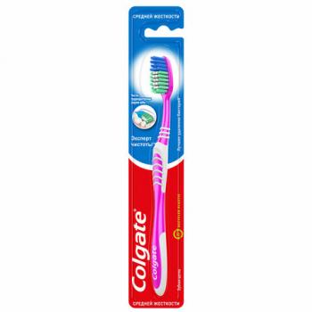 Зубная щетка COLGATE "Эксперт чистоты", средней жесткости, ш/к 01566, 5900273001566 - Премиум Сервис