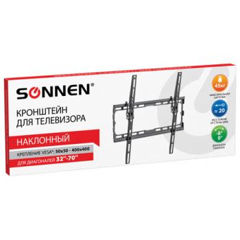 Кронштейн-крепление для ТВ настенный, до 45 кг. VESA 75х75-400х400, 32"-70", черный,, 455949 - Премиум Сервис
