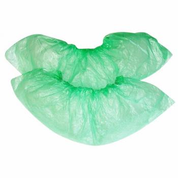 Бахилы MERIDIAN СТАНДАРТ 2,3 грамм, зеленые, КОМПЛЕКТ 100 штук (50 пар), 40х15см, ПНД - Премиум Сервис