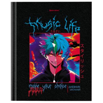 Дневник 1-11 класс 40л, твердый, BRAUBERG, глянцевая ламинация, Аниме, 106845 - Премиум Сервис