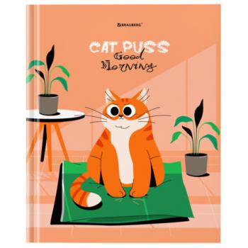 Дневник 1-11 класс 40л, твердый, BRAUBERG, глянцевая ламинация, Cute cat, 106852 - Премиум Сервис