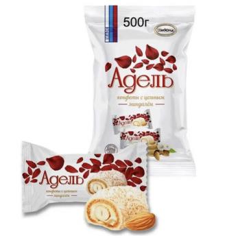 Конфеты АККОНД "Адель" с цельным миндалём, в кокосовой стружке 500 г, 202171128360002 - Премиум Сервис