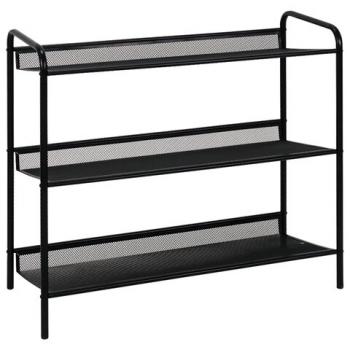 Полка для обуви "Женева-23", 645х270х600 мм, 3 полки, металл, чёрная, ПДО Ж23 Ч - Премиум Сервис