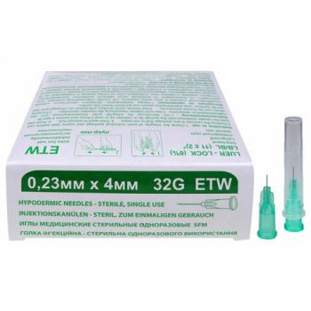 Иглы для мезотерапии и микроинъекций одноразовые SFM 0,23 х 4 - 32G, КОМПЛЕКТ 50 шт. - Премиум Сервис