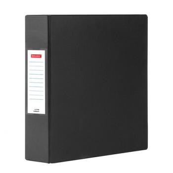 Папка на 2 кольцах, ПРОЧНАЯ, картон/ПВХ, BRAUBERG Office, ЧЕРНАЯ, 75 мм, до 500 л., 2 - Премиум Сервис