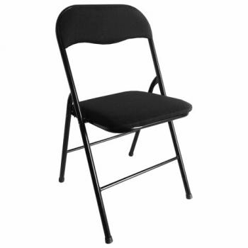 Стул складной BRABIX "Golf CF-007", чёрный каркас, чёрная ткань, 532892 - Премиум Сервис