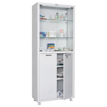 Шкаф медицинский 2-створчатый HILFE "МД 2 1670/SG" 1755х700х320 мм, стекло, белый, S26199203509 - Премиум Сервис
