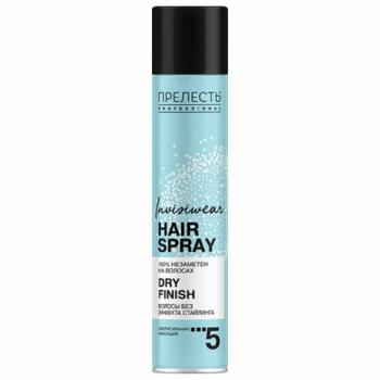 Лак для волос сухой 300мл ПРЕЛЕСТЬ PROFESSIONAL INVISIWEAR "Сверхсильная фиксация", ш, 4600104037313 - Премиум Сервис