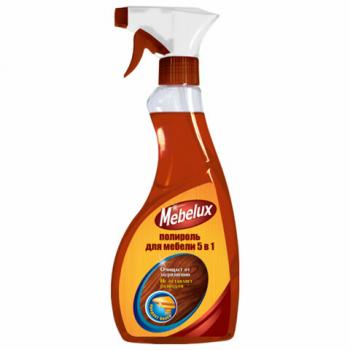 Полироль для мебели для любых поверхностей с распылителем 500мл MEBELUX 5в1, ш/к 3235, 4600104032356 - Премиум Сервис