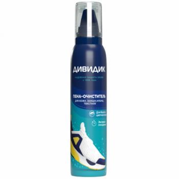 Очиститель пенный для изделий из кожи, замши, велюра, нубука и текстиля 150мл, ДИВИДИ, 4650056494948 - Премиум Сервис