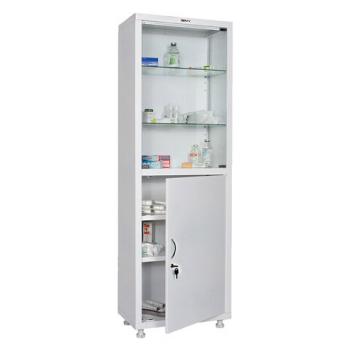 Шкаф медицинский 1-створчатый HILFE "МД 1 1760/SG" 1850х600х400мм), стекло, белый, S26199204509 - Премиум Сервис
