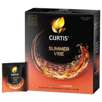 Чай CURTIS "Summer Vibe", черный с мятой и ароматом цитрусовых, 100 пакетиков в конве, 102558 - Премиум Сервис