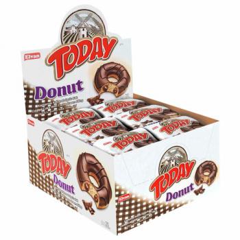Кекс TODAY "Donut" со вкусом Какао, ТУРЦИЯ, 24 шт по 40 г в шоубоксе, 1368 - Премиум Сервис