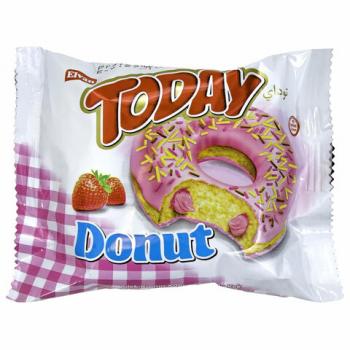 Кекс TODAY "Donut" со вкусом Клубники, ТУРЦИЯ, 24 шт по 40 г в шоубоксе, 1367 - Премиум Сервис