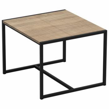 Стол журнальный "Систа", 640х590х460 мм, ЛОФТ, металл/ЛДСП дуб сонома - Премиум Сервис