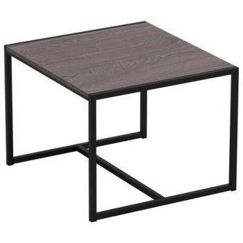 Стол журнальный "Систа", 640х590х460 мм, ЛОФТ, металл/ЛДСП ясень анкор темный - Премиум Сервис