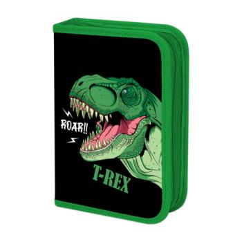 Пенал ПИФАГОР, 1 отделение 2 откидные планки, полиэстер, 20х14 см, Dino roar, 272290 - Премиум Сервис