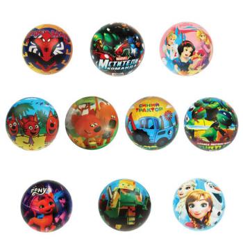 Мяч надувной полноцветный, лицензия, ПВХ, 23 см, АССОРТИ 5 видов, ИГРАЕМ ВМЕСТЕ - Премиум Сервис