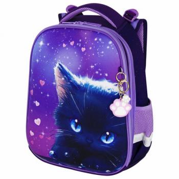 Ранец BRAUBERG PREMIUM, 2 отделения, с брелком, "Anime сat", 38х29х16 см, 272017 - Премиум Сервис