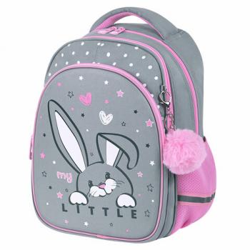 Рюкзак BRAUBERG OPTIMA, 2 отделения, с брелком, "Curious bunny", 36х27х18 см, 272098 - Премиум Сервис