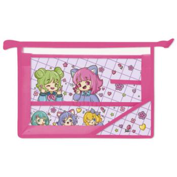 Папка для труда BRAUBERG А4, 2 отделения, пластик, молния сверху, органайзер, Anime party, 272214 - Премиум Сервис