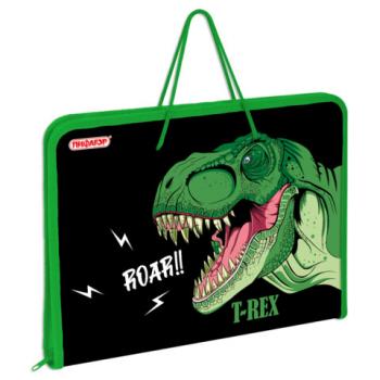 Папка для труда на молнии с ручками ПИФАГОР А4, 1 отд., пластик, органайзер, Dino roar, 272230 - Премиум Сервис