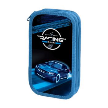 Пенал ЮНЛАНДИЯ, 2 отделения, картон с эффектом soft-touch, 19х11 см, Speed race, 272264 - Премиум Сервис