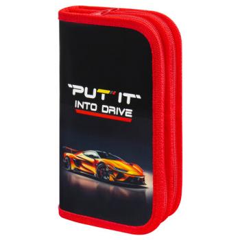 Пенал ПИФАГОР, 2 отделения, ламинированный картон, 19х11 см, Cool wheels, 272248 - Премиум Сервис