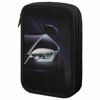 Пенал ПИФАГОР, 3 отделения, ламинированный картон, 19х11 см, Car flash, 272254 - Премиум Сервис