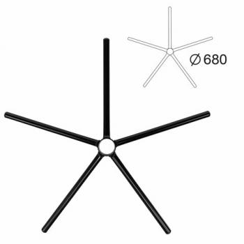 Пятилучие для кресла, металлическое, нагрузка до 120 кг, диаметр 680 мм, сборное, черное, 1734024 - Премиум Сервис