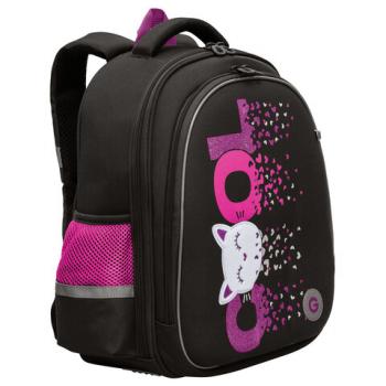 Ранец GRIZZLY анатомическая спинка, c брелоком, для девочек, COOL, 36х28х20 см, RAz-4, RAz-486-4/1 - Премиум Сервис
