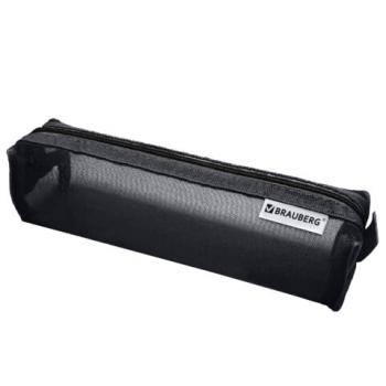 Пенал-тубус BRAUBERG, сетка, 22х5х5см, черный, 272234 - Премиум Сервис
