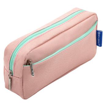 Пенал мягкий BRAUBERG PASTEL, 2 отделения, персиковый, 21х9,5х5см, 272274 - Премиум Сервис