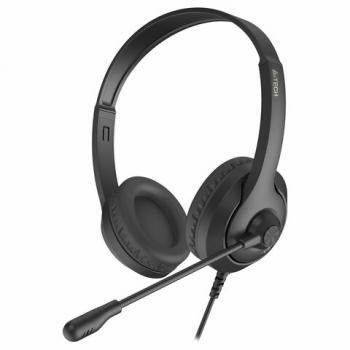 Наушники с микрофоном (гарнитура) A4TECH Fstyler FH100U, проводные, 2 м, USB, черные, 1774509 - Премиум Сервис