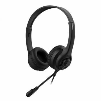 Наушники с микрофоном (гарнитура) A4TECH HU-8, проводные, 2 м, USB, черные, 1874958 - Премиум Сервис