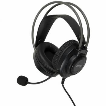 Наушники с микрофоном (гарнитура) A4TECH Fstyler FH200U, проводные, 2 м, USB, серые, 1431333 - Премиум Сервис